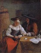 OCHTERVELT, Jacob The Declaration of Love to the Woman Reading Spain oil painting artist